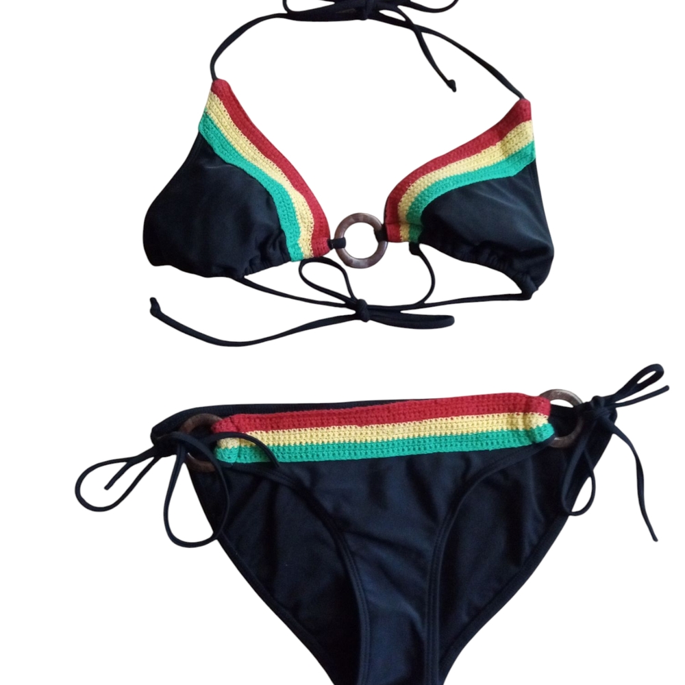 Rasta Striped Bikini Set